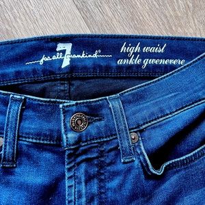 7 FOR ALL MANKIND Gwenevere High-Waist Ankle Skinny Jeans size 26